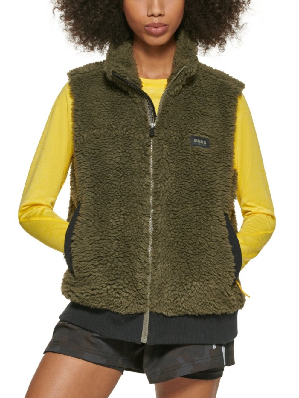 Bass Outdoor Womens Route Hiking Faux Sherpa Vest